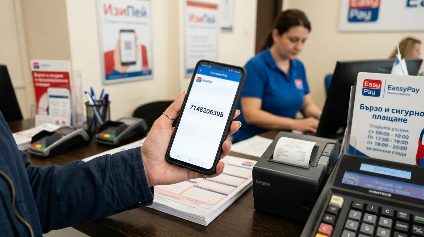 EasyPay депозит с 10-цифрен код за залагания в букмейкър