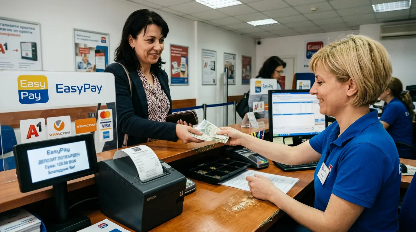 EasyPay депозит в Efbet чрез код и каса